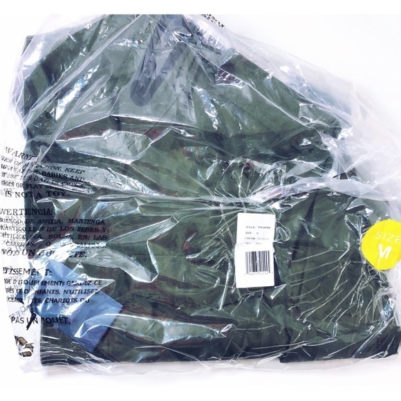 Cole Haan Mens Olive Green Full Zip Hooded Field Utility Parka Jacket Sz M New - Picture 11 of 12